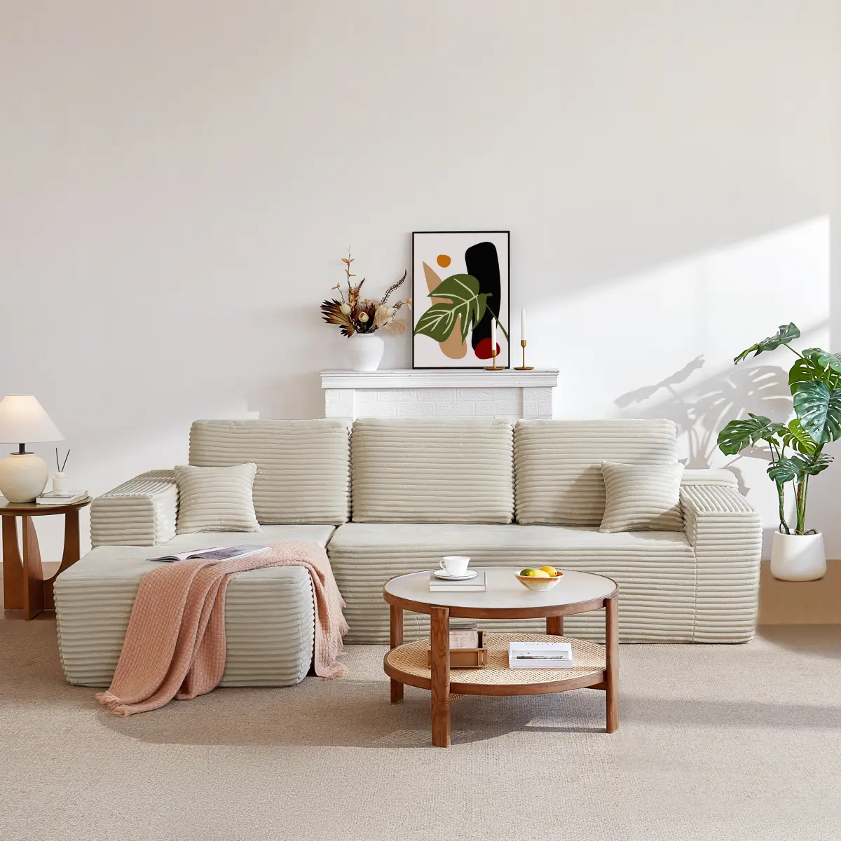 [Bellemave]105" Cloud Sectional Couch with L-Shape Chaise,Modern Modular Sofa with Deep Seat, Upholstered Couches for Living Room Bedroom,No Assembly Required