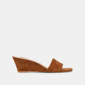 Dolce Vita QAILY WIDE WEDGES BROWN SUEDE - Wide