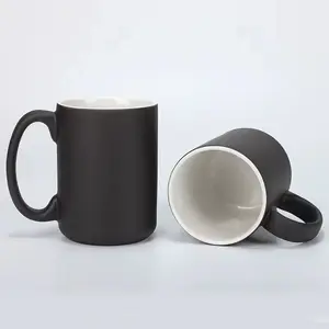 Taza Brand Magic Ceramic Mug 15 oz Personalizable Heat Revealing Unique Gift High-Quality Black Coffee Cup Drinkware Tumbler