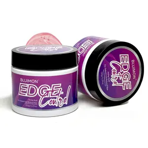 Bluimon EDGE Control Gel with Castor Oil 5.07 Fl Oz Strong Hold Thick Edges Non-Greasy Non-Flaking No White Cast Long Lasting Supports Hair Growth Natural Formula For All Hair Types