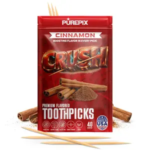 Cinnamon Crush Flavored Toothpicks Made in USA pack of 1