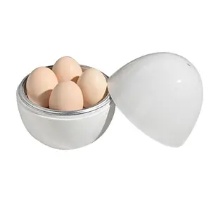 Creative Egg Shape Microwave Steamer - Four Grid Rapid Steaming Kitchen Cooking Tool, Quick Cookware for Efficient Meal Prep, Food Steamer