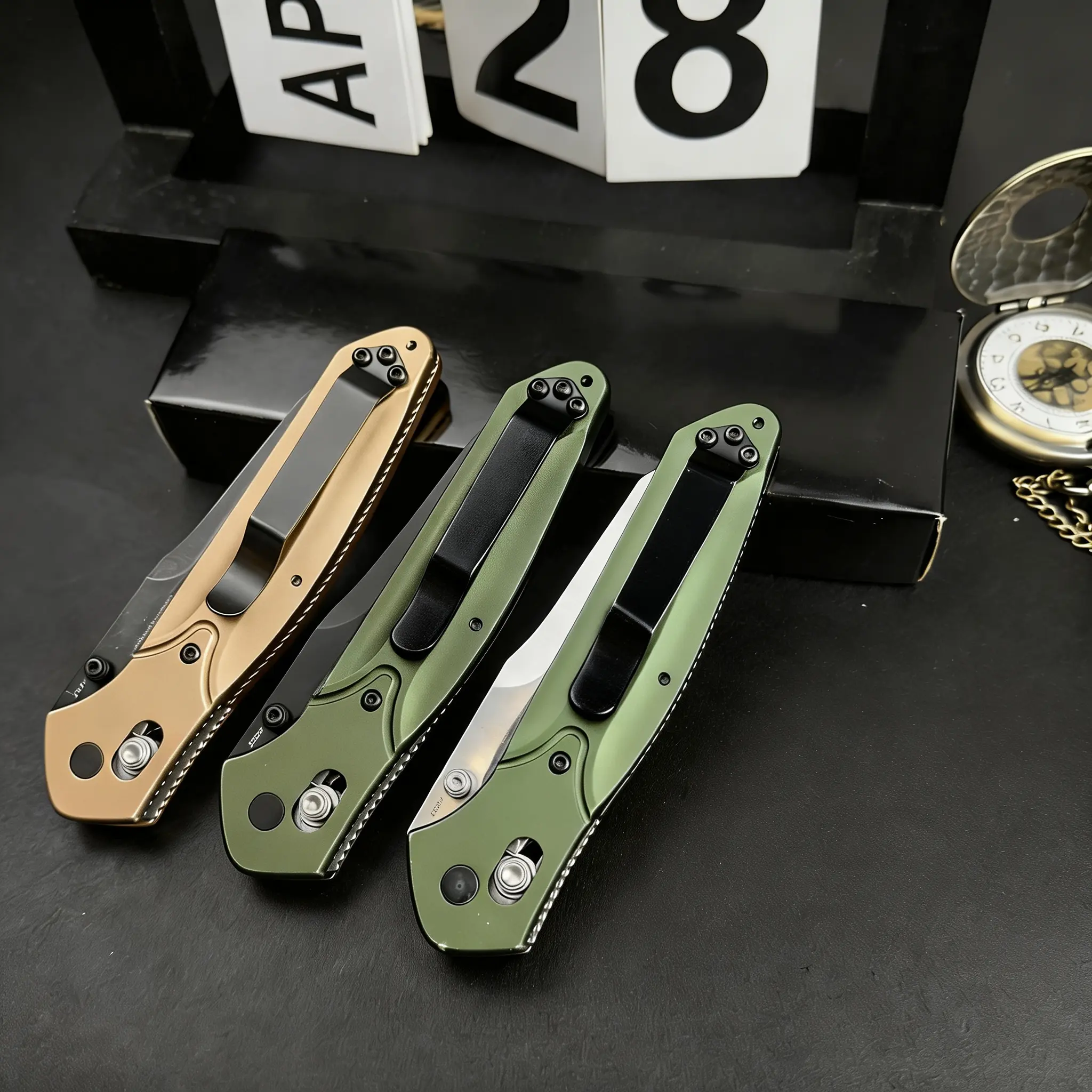 940 Folding Utility Knife, Quick Open Design, Metal Handle, Sharp Stainless Steel Blade, Heavy Duty Everyday Carry Tool for Men