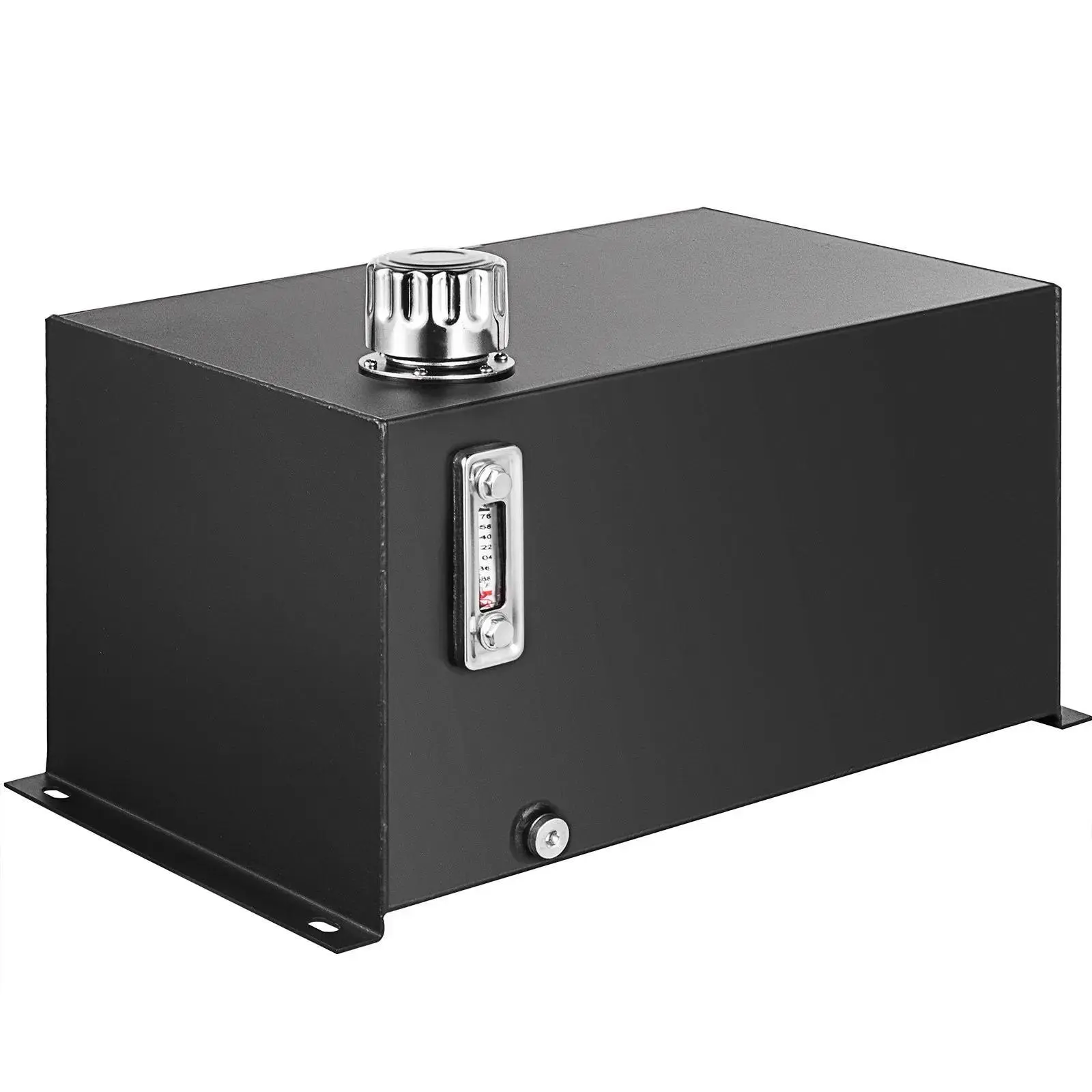 【summerfinds】VEVOR Hydraulic Fluid Tank 10 Gal Fuel Tank Heavy Duty Hydraulic Steel Tank Reservoir,  , Gasoline Transfer Tanks, Hydraulic Reservoir with Strainer Tank Gauge Filter Breather Cap for Tractors & Trucks