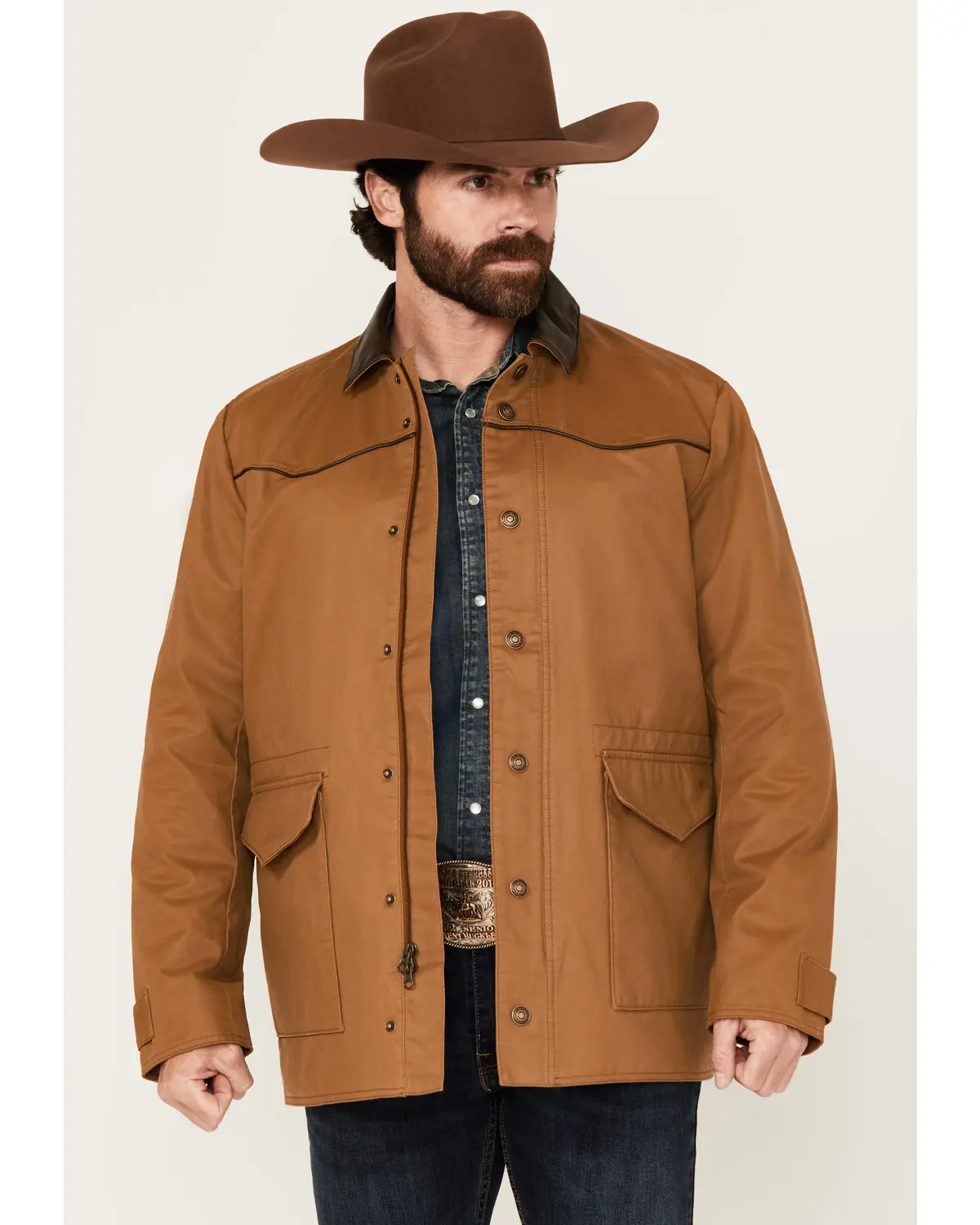 Blue Ranchwear Men's Men'S Flannel Lined Rancher Jacket - Brfa24o13-Cml