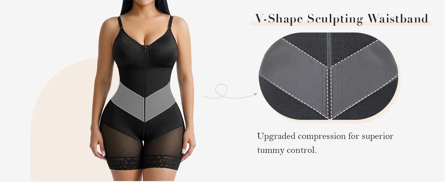 YIANNA V-Shaped Shapewear Moldeadoras Faja for Women Tummy Control with Zipper Closure YIANNA V-Shaped Shapewear Moldeadoras Faja for Women Tummy Control with Zipper Closure