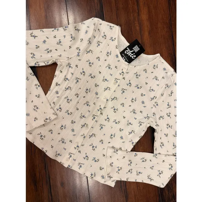 Sunday Bloom Pointelle Cardigan