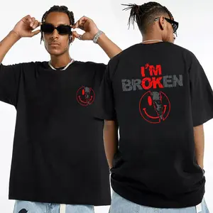 2 Sides I'm Broken Shirt, Horror Smile Face Hoodie, Broken Heart Sweatshirt, Unisex Shirt, Unisex Sweater Pullover Tee