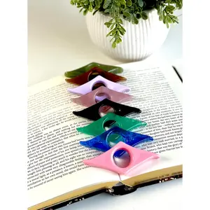 Classic Acrylic Finger Page Holder Ring – One-Hand Reading Accessory