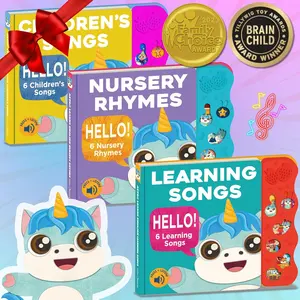 Boost Baby’s First Words! | Interactive Sound Book Bundle for Babies & Toddlers | Learning Songs | Talk, Sing & Learn!