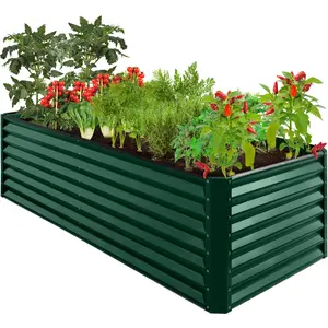 Best Choice Products 8x4x2ft Outdoor Metal Raised Garden Bed, Planter Box for Vegetables, Flowers, Herbs Best Choice Products 8x4x2ft Outdoor Metal Raised Garden Bed, Planter Box for Vegetables, Flowers, Herbs