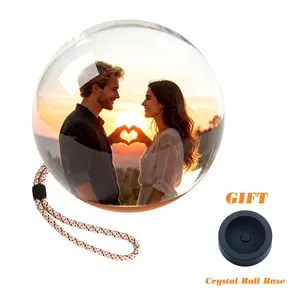DIYCOM Peledic 2.7" 1080P Audio & Video Crystal Ball - Customizable Content Player, Perfect Gift for Couples & Pet Lovers