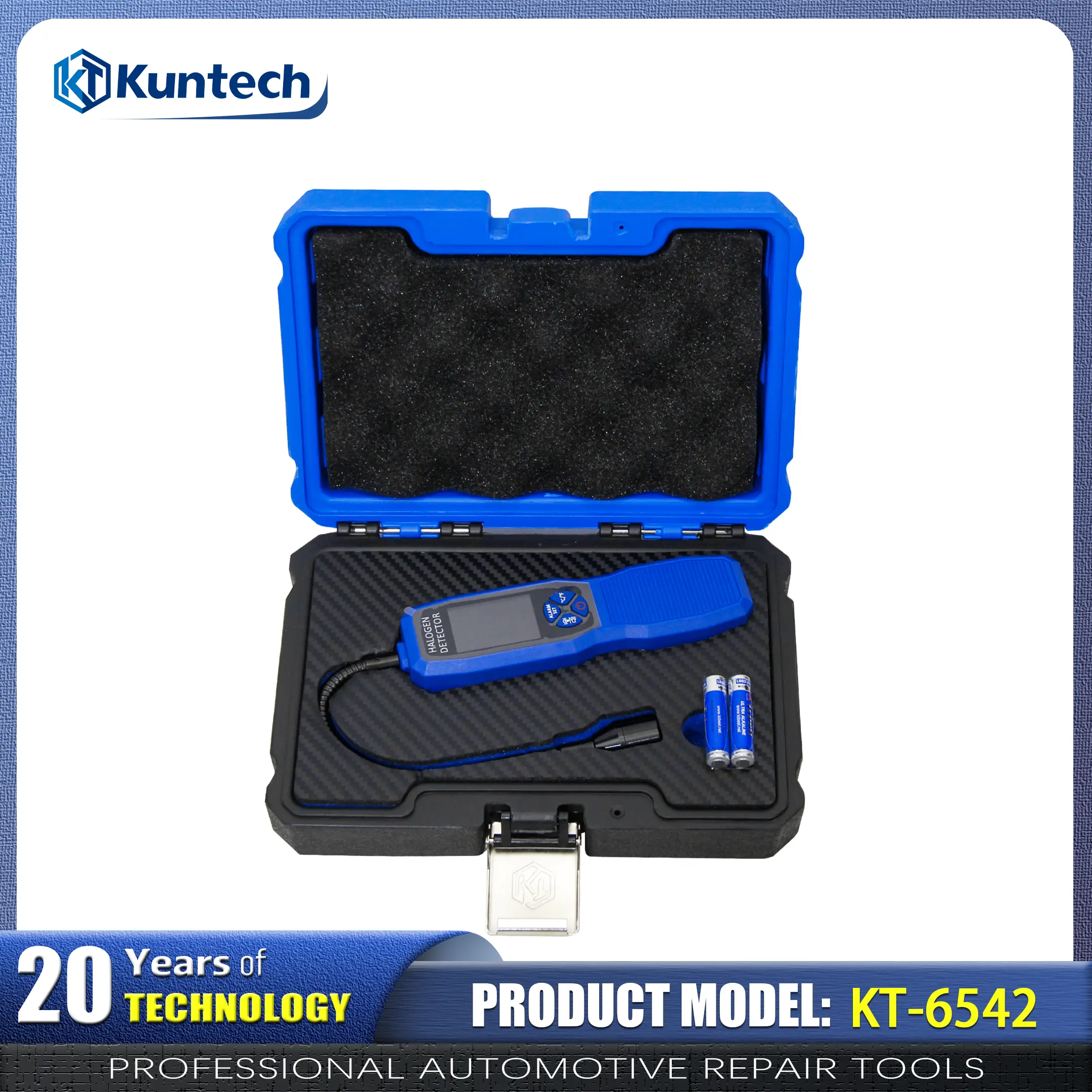 Portable Halogen Refrigerant Leak Detector KT-6542, High Sensitivity AC Leak Tester for R134a R1234yf Automotive Air Conditioner & HVAC Refrigerant Leak Detection