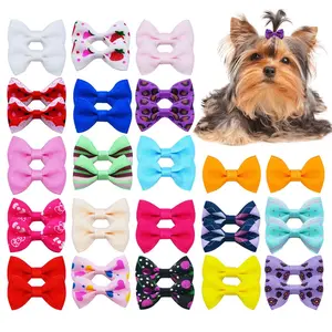 40PCS Dog Hair Bows with Clips 1.5Inch Girl Small Dog Apparel Accessories for Pet Puppy Cat Kitten Rabbit Hair Bows Clips