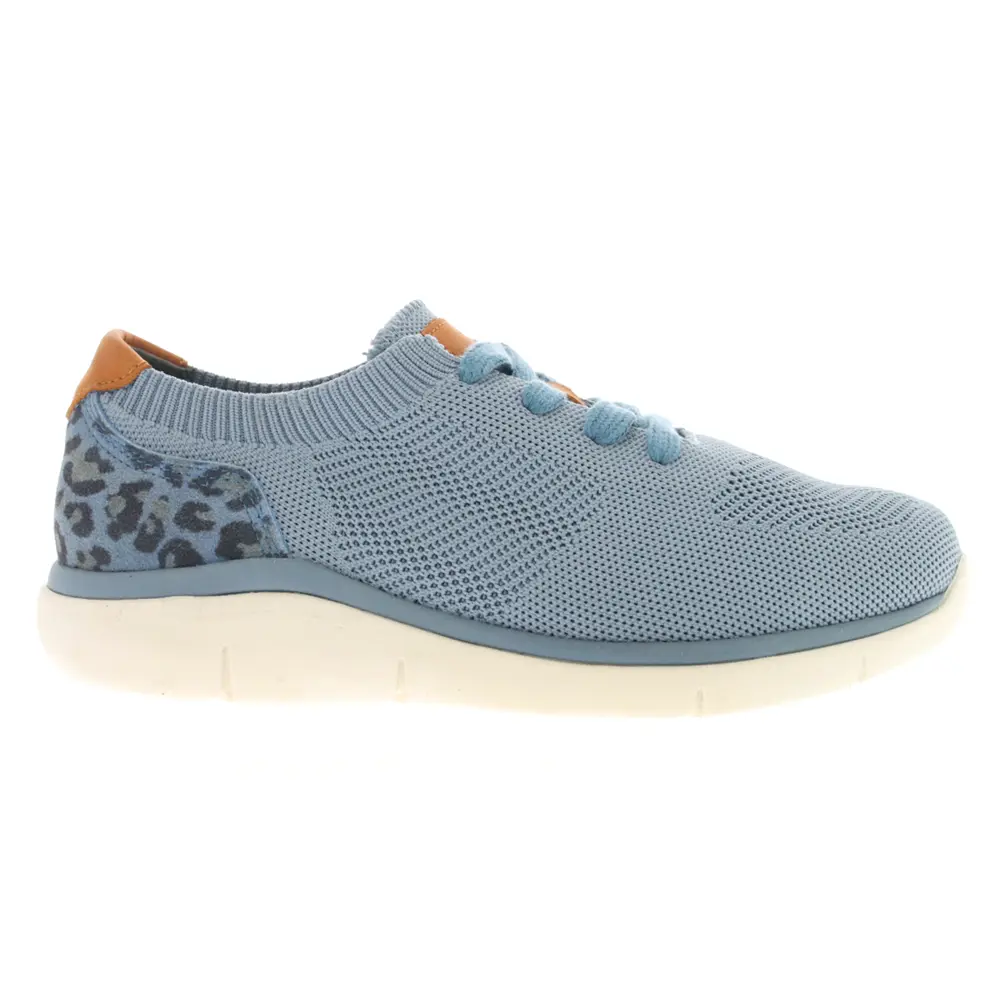Propet Womens Sachi Leopard-Cheetah Lace Up Sneakers Shoes Casual - Blue Propet Womens Sachi Leopard-Cheetah Lace Up Sneakers Shoes Casual - Blue