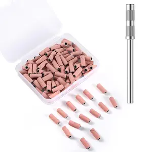 100 count Small  Sanding Bands for  Drill,3.1mm Mini  Sanding Mandrel Bits 180 Grit Fine  File Drill Bits for  Nails Gel Manicure Pedicure  Prep Salon Supplies,