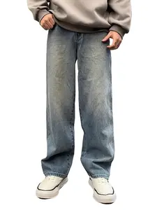 Live unbridled Fashion Menswear Denim Long Pants Loose Casual Jeans for Daily Wear
