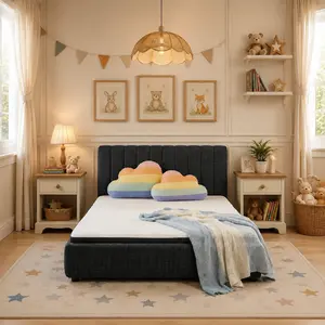 Twin or Full Boneless Bed Frame with Mattress and Detachable Headboard All-in-One Compression Bed Set No Installation Required Automatic Rebound Ideal for Bedrooms Apartments and Rental Properties