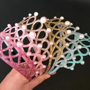 Princess crown,Birthday crown,Birthday headband,Elsa crown,Cinderella crown,Party crown,Pink,Sky blue,Gold,Silver,Pearl crown,Mint,Black Crown,Princess Tiara,Princess Headband,Princess Costume Headpiece,White Crown,Baby Crown,Crown Elastic Headband