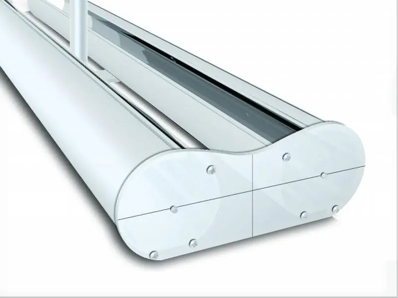 Testrite Visual Products RY2-S Mercury Retractable Banner Stands 36 in. - 2 Sided Mercury Stand- Black