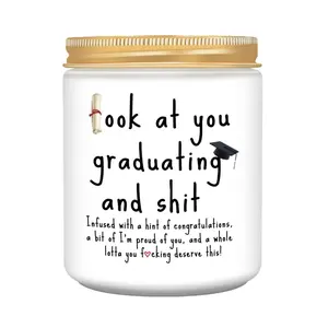 Graduation Gifts, 2026 Funny Graduation Gifts Graduation Favors for Her Him, Best Grad High School Congratulations College Masters PhD Degree Nurse, Decoration - Lavender Scented Candles