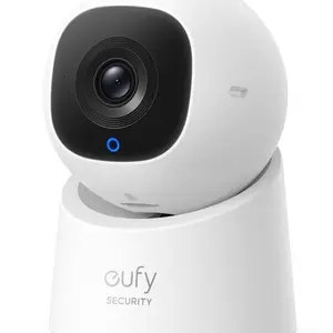 eufy Security Indoor Cam C220 - 2K Resolution, 360° Pan and Tilt, Human/Motion Detection, Night Vision, HomeBase 3 Compatible - Lens, Device Wireless wifi