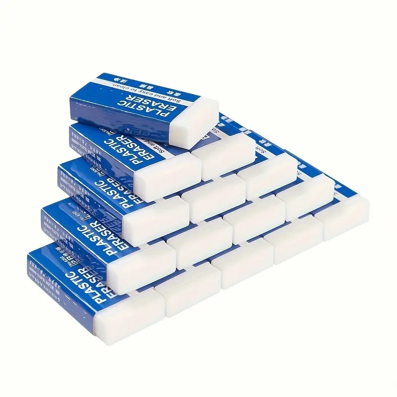 High-Quality White Erasers, Effectively Erase Pencil Marks - Suitable for Office and School Use, Durable and Easy to Clean 2B Pencils
