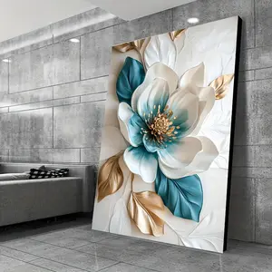 Modern Floral Canvas Art Prints for Living Room and Bedroom Frame Wall Decoration, Vibrant Mixed Colors Wrapped Canvas, Wall Art Painting Decorative Poster