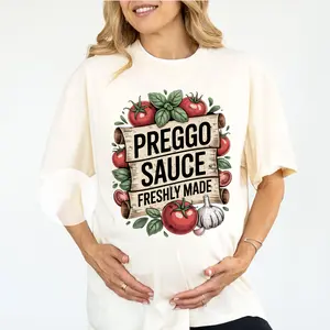 Preggo Sauce T-Shirt, Funny Pregnancy Announcement Sweatshirt, Vintage Baby Reveal Gift, Prego Pasta Sauce Costume, Expecting Mom Hoodie
