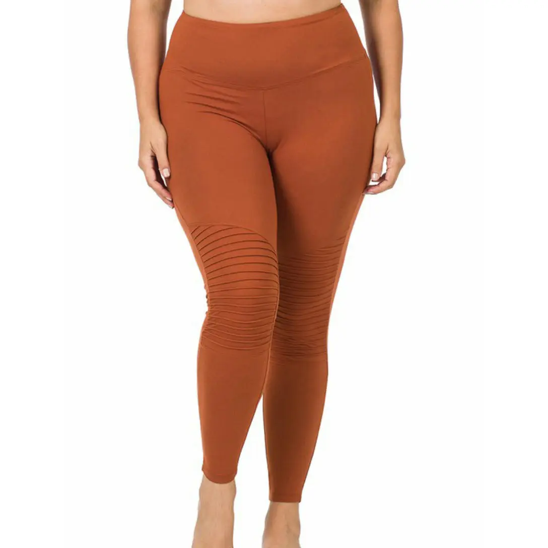 Fired Brick Moto Leggings (Plus)
