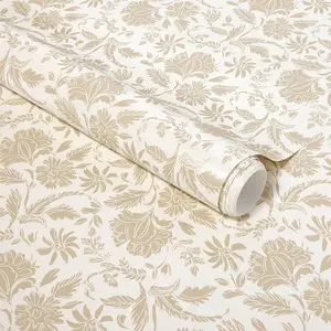 Floral Striped Wallpaper Pearl - Threshold designed with Studio McGee: Pearlescent Removable Self-Adhesive Botanical Decor