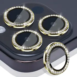 Camera Lens Protector for  15 Pro &  15 Pro Max, Tempered Glass Lens Protector Aluminum Alloy Ring Camera Cover Fits for  15 Pro/ 15 Pro Max ( )