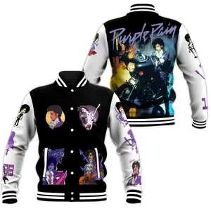 Michael jackson Prince Baseball Jacket, Retro Music Fan Outerwear, Iconic Artist Inspired Varsity Jacket For Men And Women