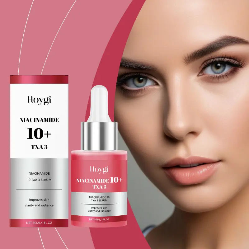 Hoygi Hyaluronic Acid Brightening essence (Pink) Moisturizing, Moisturizing, Hydrating, Deep Replenishing, Firming, Improving Facial Brightening and Even Skin Color essence Serums Hydrate Nourishing Serum Brightening Face Treatment Boosts Skin Radiance