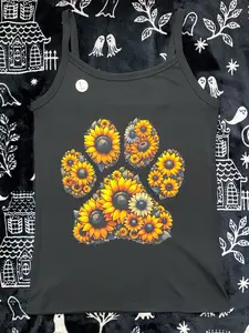 Large paw print sunflowers