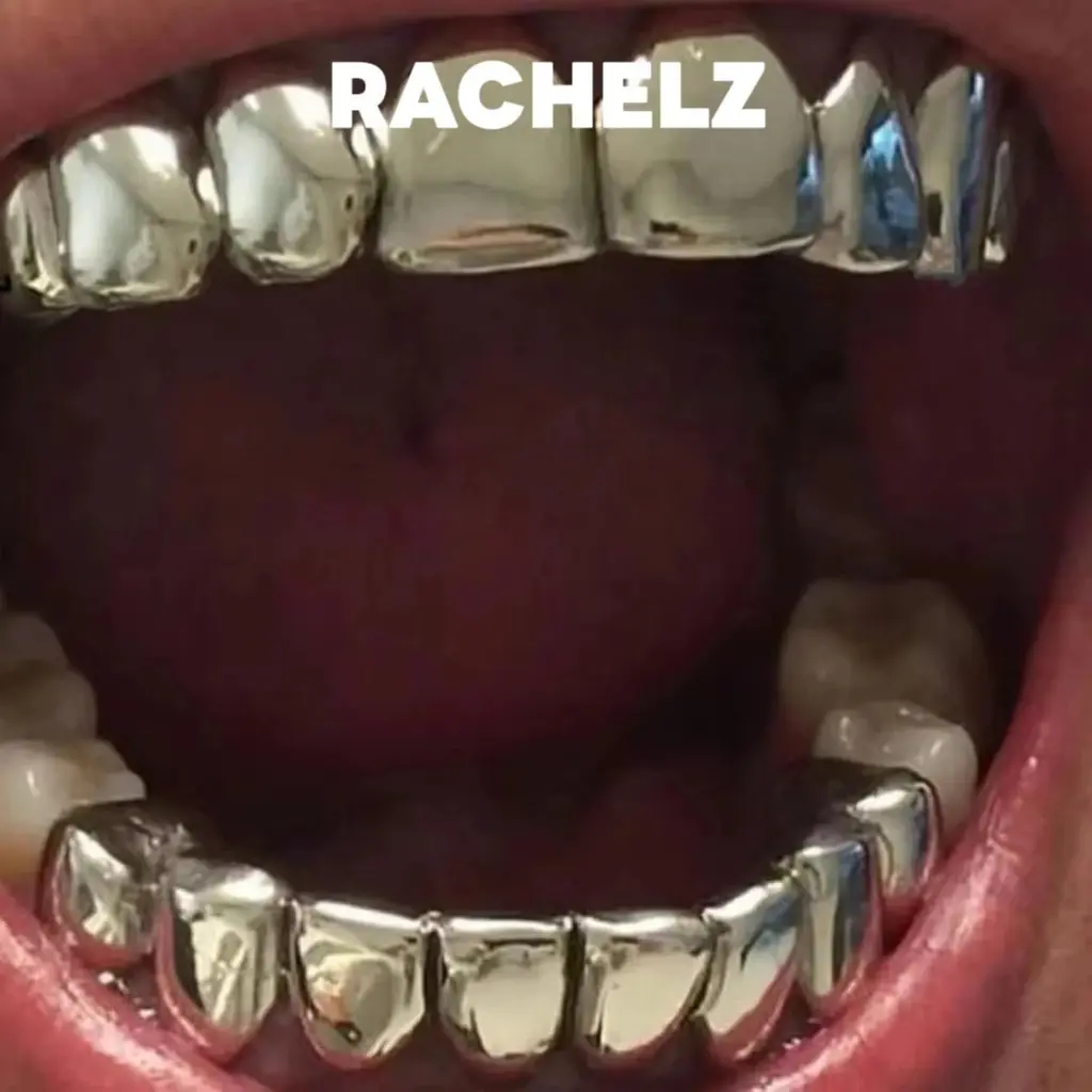 Fashion 8/8 Glossy Teeth Grillz Top Bottom Hip Hop 14K Gold Plated Tooth Caps Decor For Women Men Jewelry Cosplay Gift