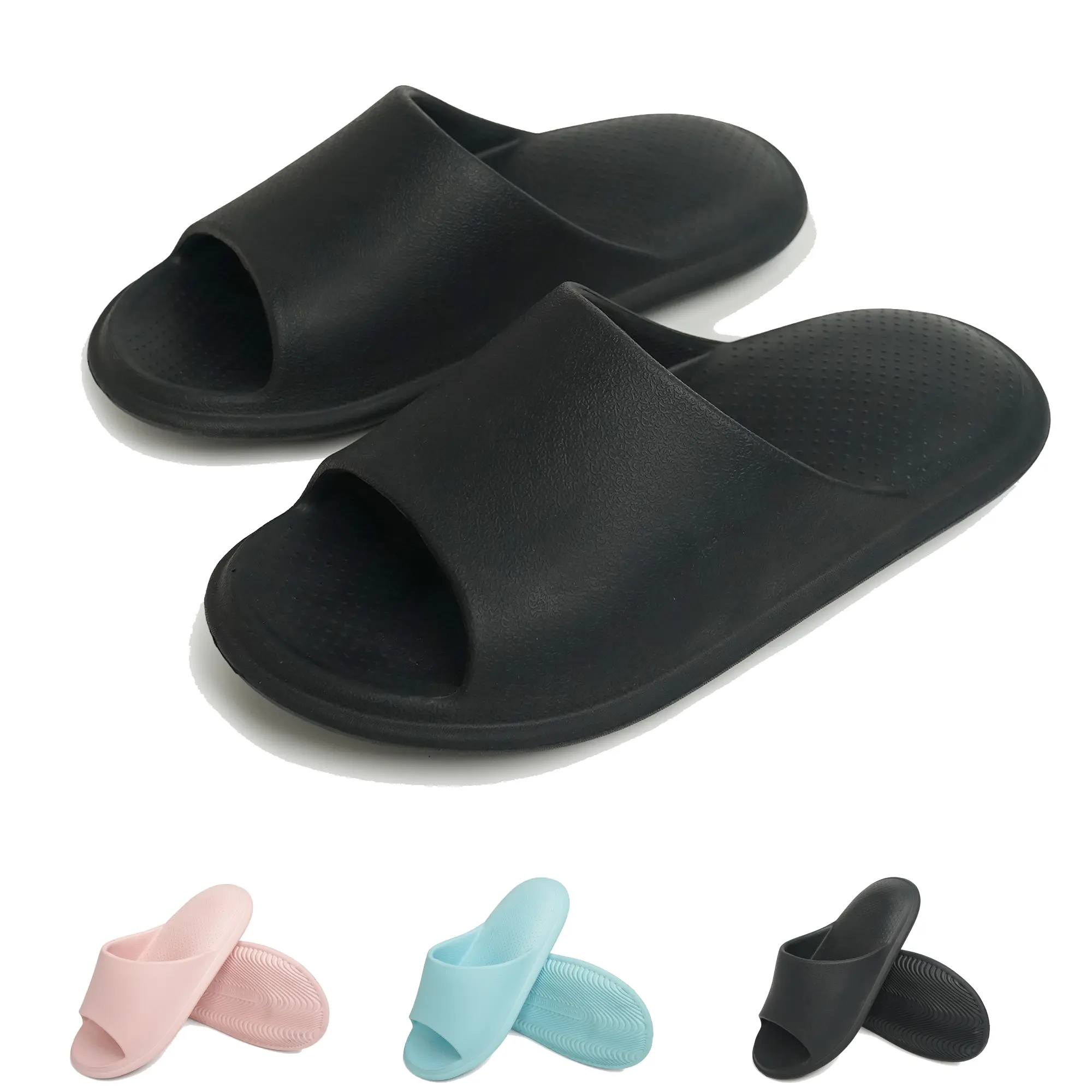 【2026 NEW】Solid Color EVA Pillow Slides, Soft Sole Anti-Odor & Anti-Slip Bathroom Shoes, Comfy Unisex Home Cloud Slides