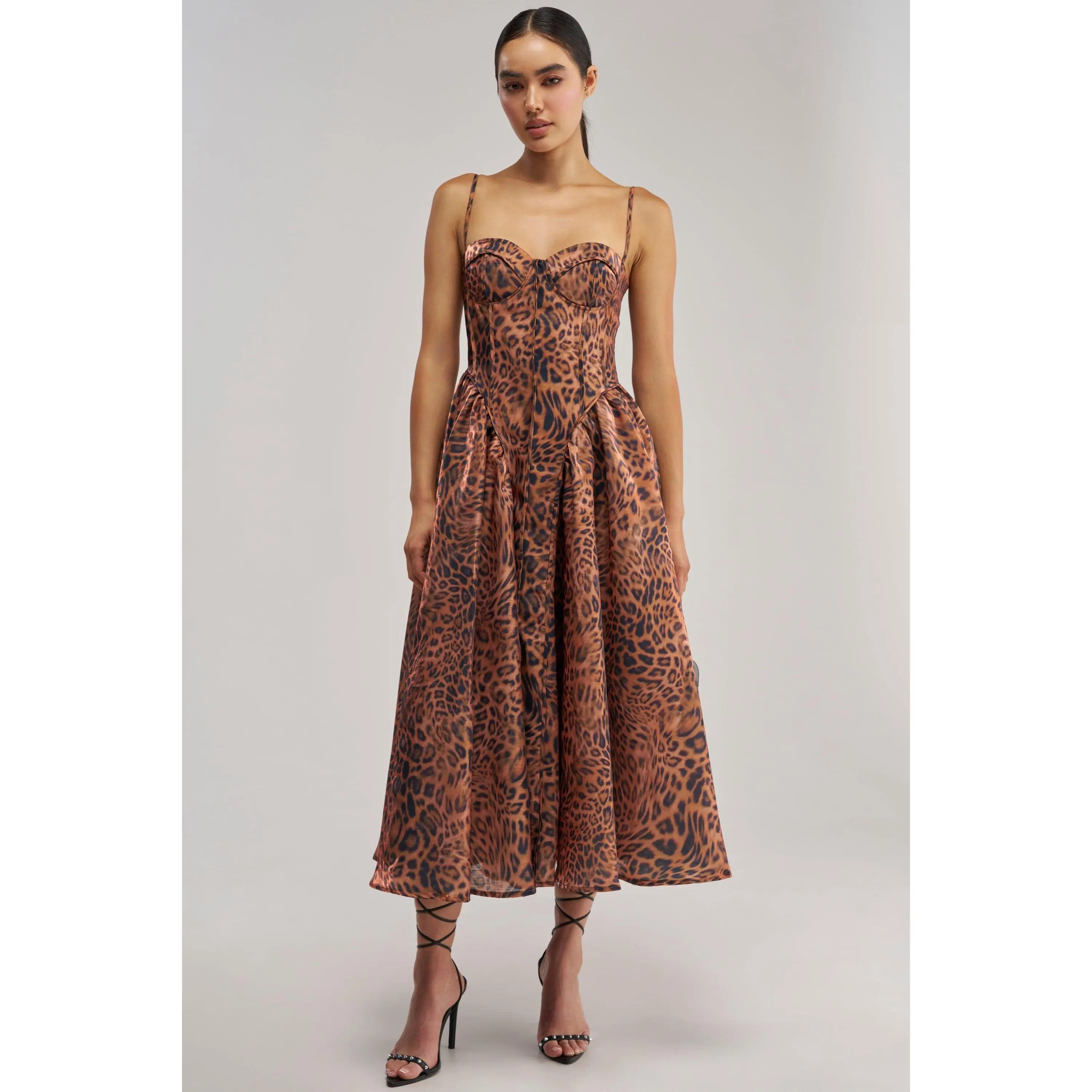 CHEETAH SISTERS MIDI DRESS CHEETAH SISTERS MIDI DRESS