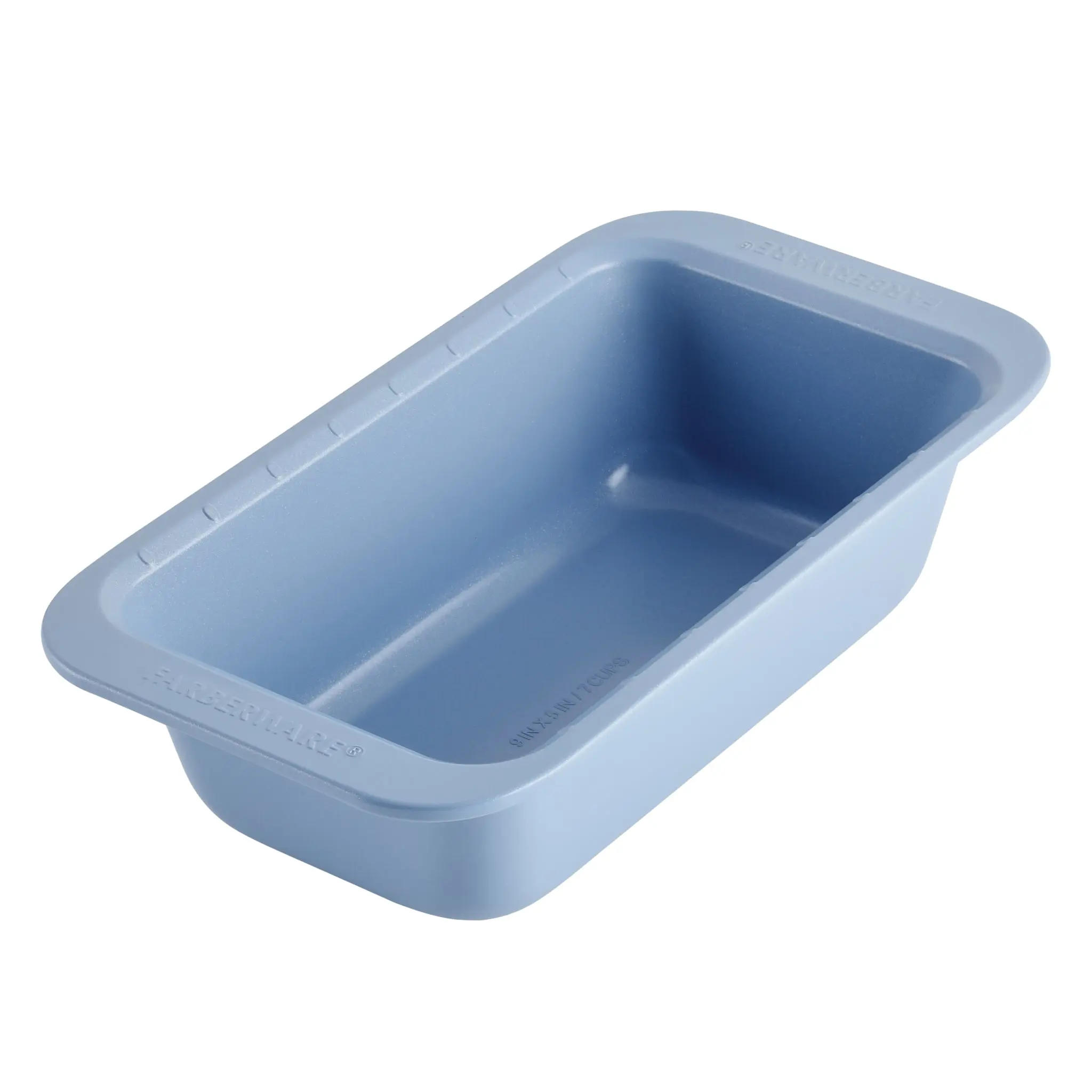 Farberware Easy Solutions Food Grade Steel Bakeware 9-In x 5-In Non-Stick Coating Bread & Loaf Tin, Wide Handles, Portion Lines, Heat Resistant to 450°F, Dishwasher Safe, Molds Bread & Loaf Tins