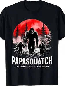 Papasquatch Like A Grandpa Just Way More Squatchy Funny PAPA Gift Unisex T Shirt Opens in a New Wind
