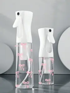 Bow Tie Pattern Clear Pet Refillable Travel Spray Bottle, Multi-Purpose Fine Mist Sprayer for Makeup & Hair Care, Portable Design