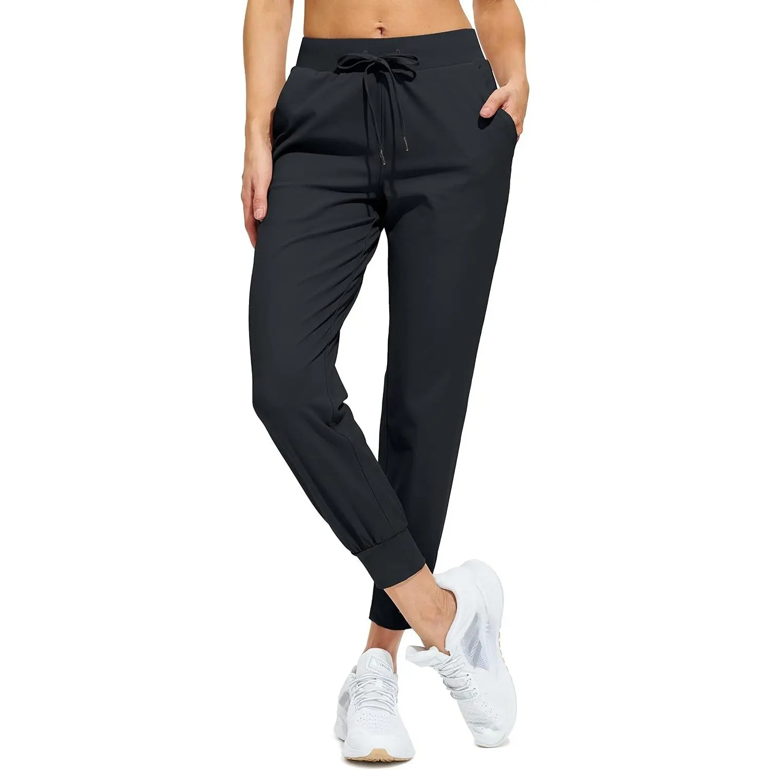 Women's Joggers Pants Athletic Casual Sweatpants Petite/Regular/Tall | Running, Workout, Gym, Yoga, Lounge, Travel, Golf Clothes with Pockets, 4 way stretch, Tapered, Dance Trousers