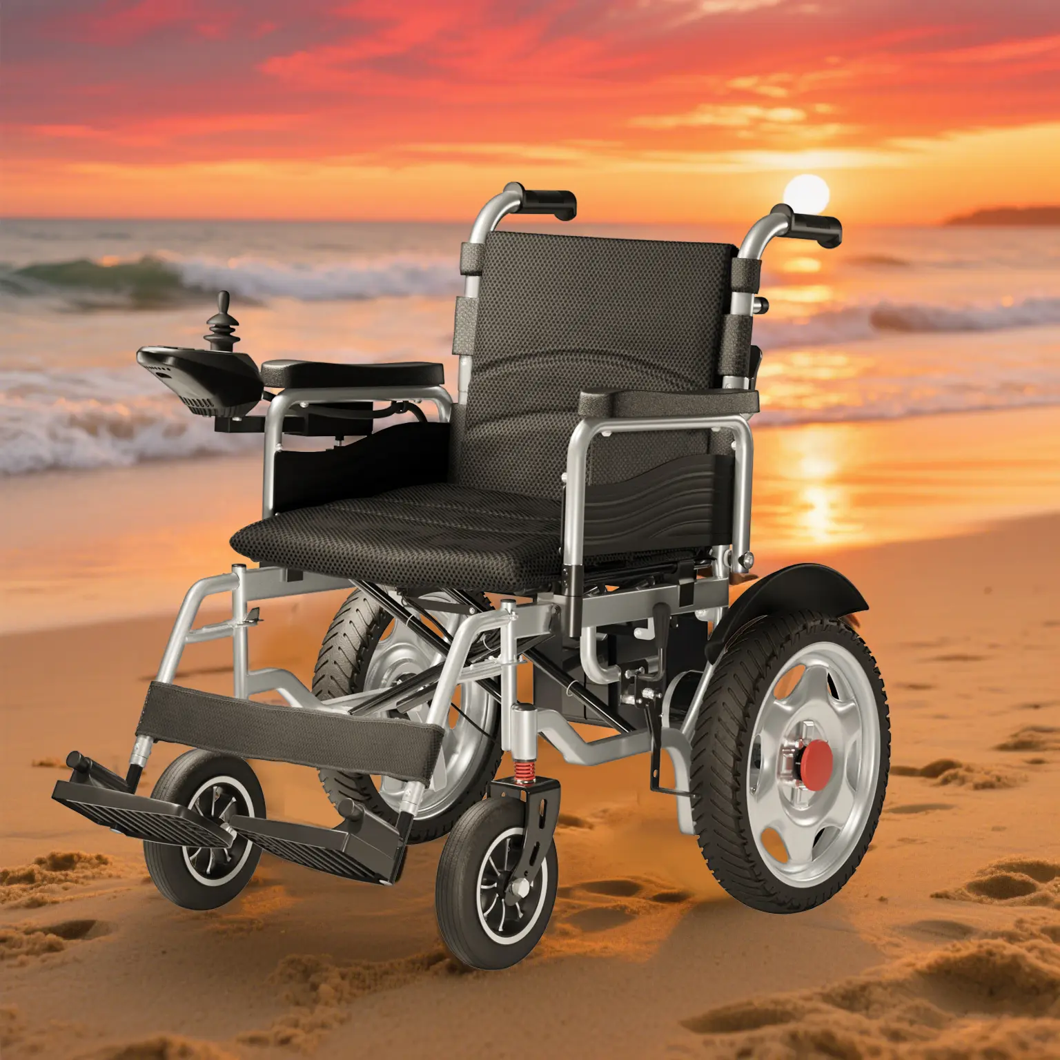 HOMYKING Electric Wheelchair for Seniors - Foldable Portable Power Chair with 360-Degree Joystick, Adjustable Armrests, 300 lbs Capacity, Elderly Mobility Solutions, Healthcare