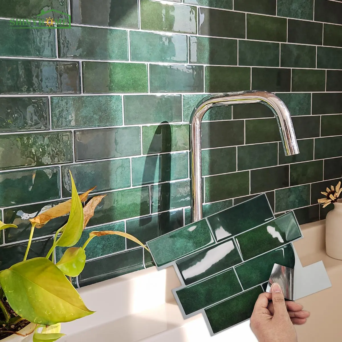 3D Self-adhesive Wall Tile Sticker, 10/30pcs Heat Resistant Peel & Stick Kitchen Backsplash, Waterproof Wall Tile Sticker For Bathroom, Accent Wall Peel And Stick
