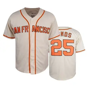 Men's Baseball Jersey #25 Vintage Off-White Polyester Short Sleeve Breathable Athletic Top for Parties & Daily Wear