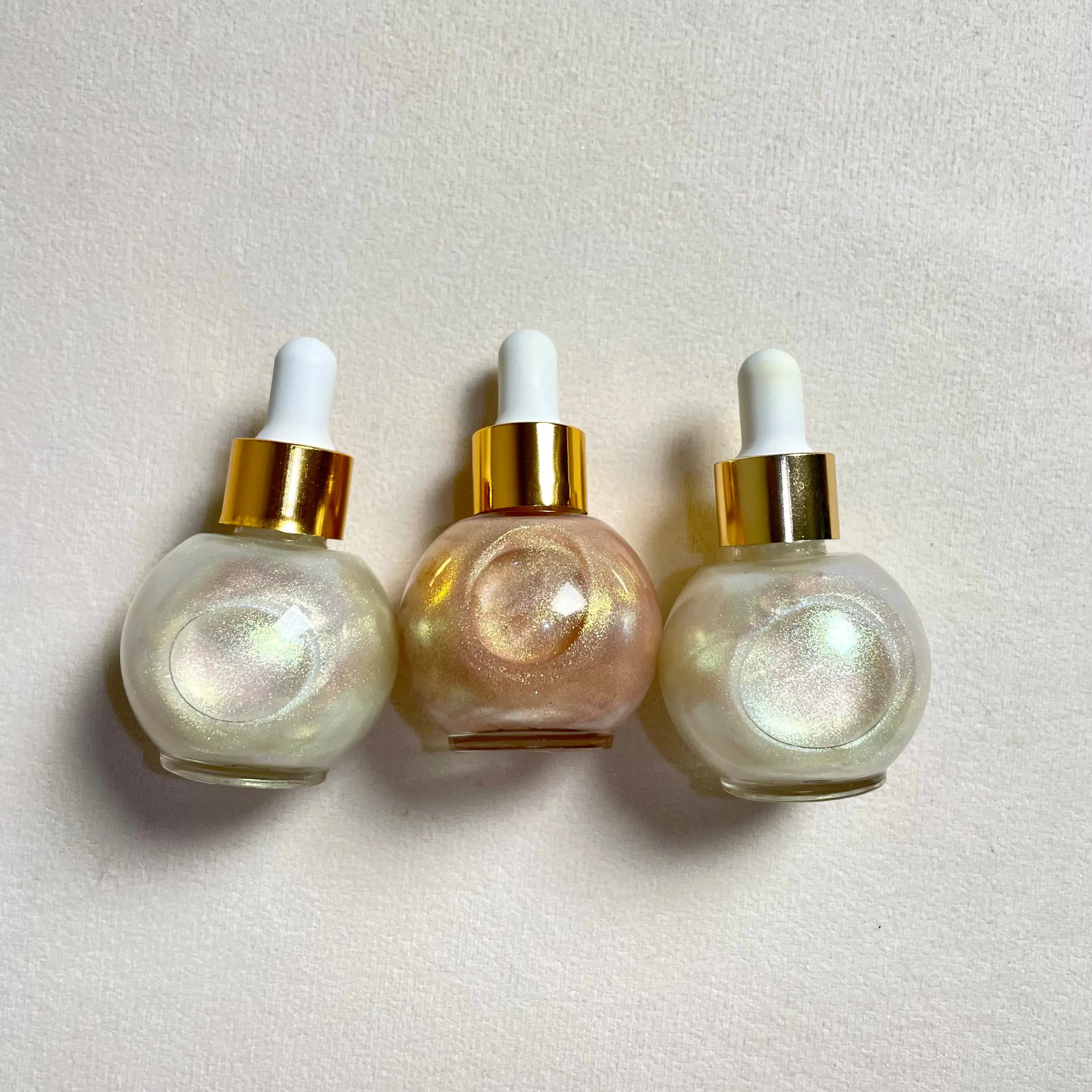Shimmer Body Highlighter Oil Drops, Long Lasting Liquid Glow Illuminator for Face and Body, Lightweight Dewy Makeup for All Skin Types, Cosmetic, Body Glow Highlighters & Luminizers