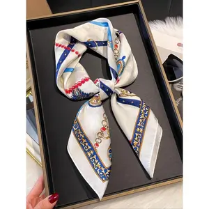 Women's Elegant Chain Print Scarf, Vintage Fashionable Soft Comfortable Shawl for Daily Wear, Casual Versatile Scarf for Women