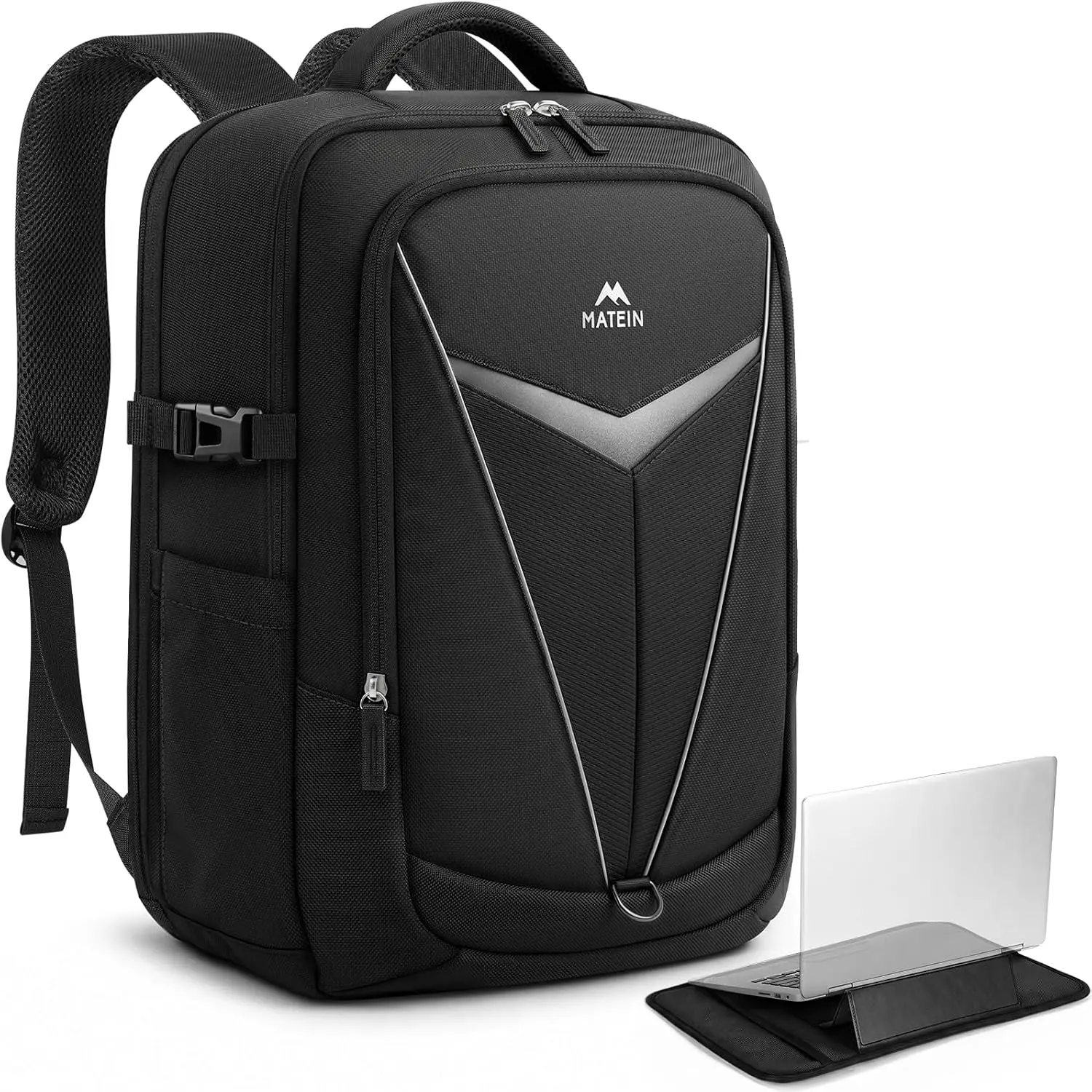 MATEIN Laptop Backpack, 15 Inch  Backpack with Detachable Laptop Sleeve & Tech Pouch, Work Commuter Backpack for Office, College and Travel