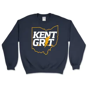 Kent State Navy Grit Crewneck Sweatshirt