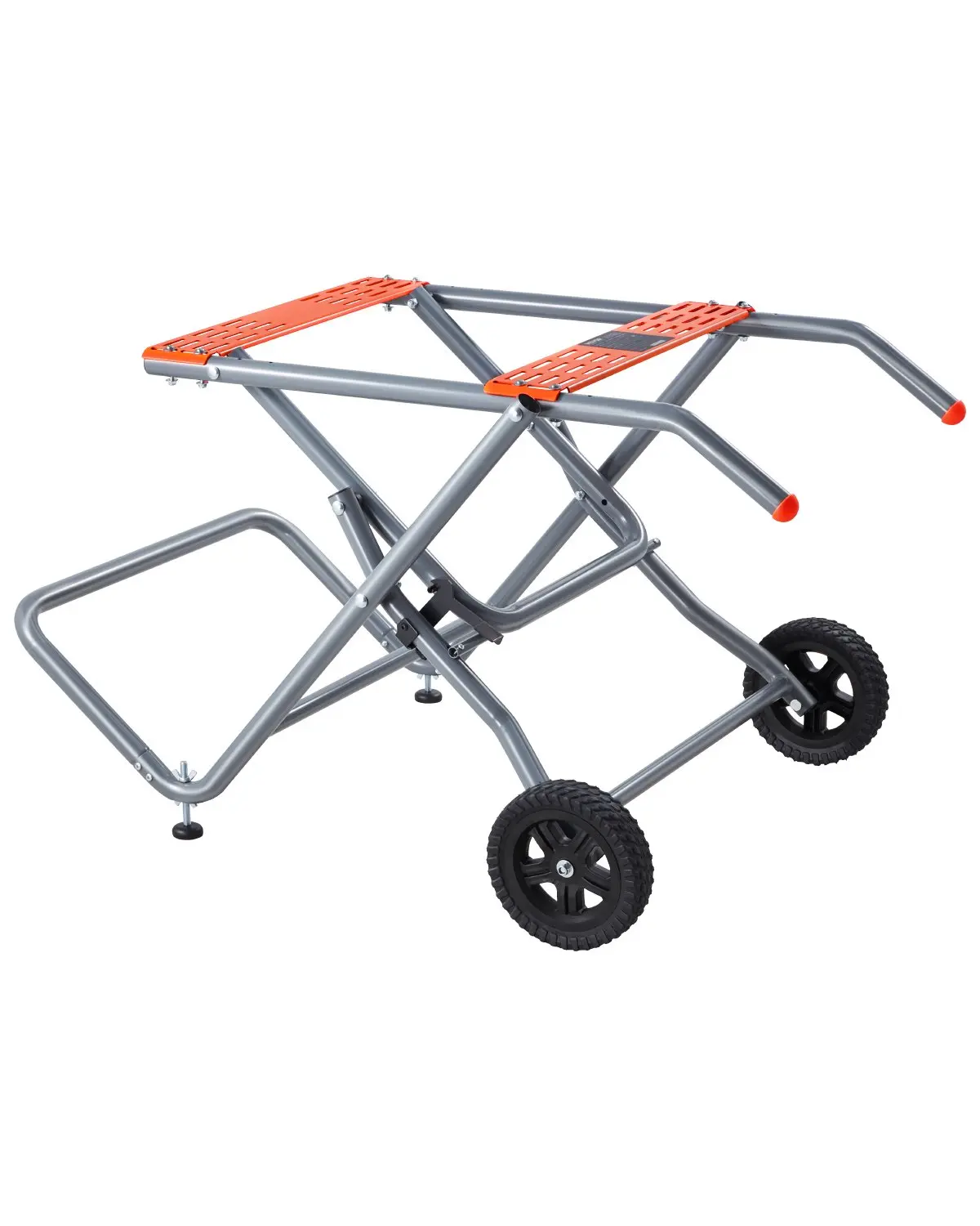【BackToSchool】VEVOR Portable Table Saw Stand - High-Strength Steel Robust Frame, 350 lbs Load Capacity, Anti-Slip Wheels, Foldable for Easy Storage, Adjustable Installation, Solid Stability for Woodworking Tasks, Heavy Duty w/ Installation Guide, Portable